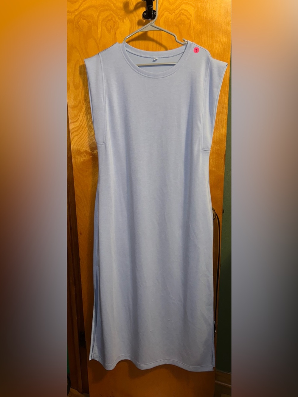 Sleeveless Light Blue Women's Midi Dress